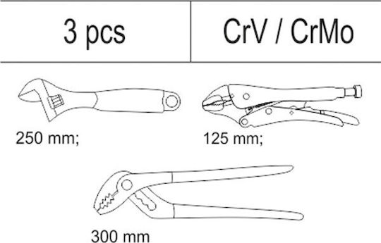 Yato Комплект клещи Дължина 260мм 3бр