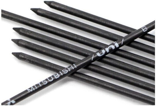 Uni-Mitsubishi Leads 2mm Pack 6 Stück Nachfüllminen für Druckbleistifte