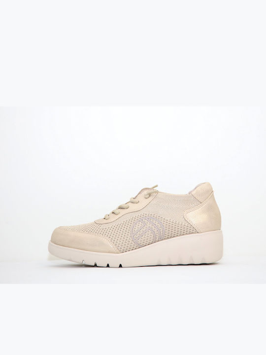 Γυναικεία Ανατομικά Sneakers Μπεζ