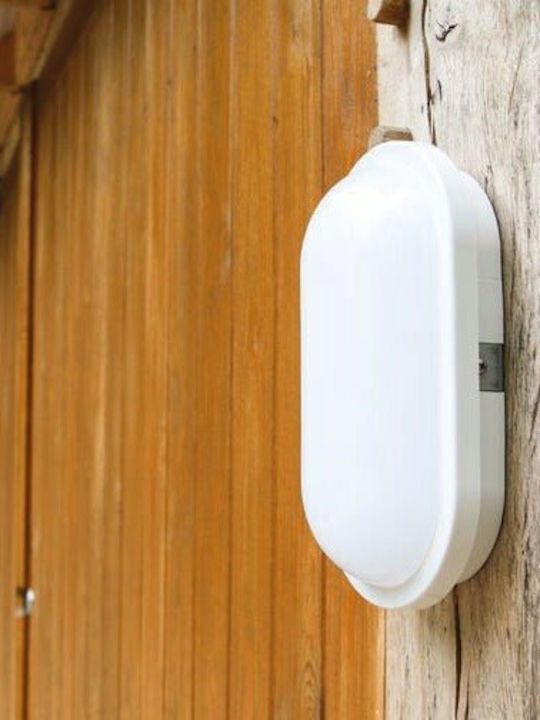 Aca Wall-Mounted Outdoor Turtle Light LED IP65 10W with Natural White Light 15.9x4.4x8.9εκ.
