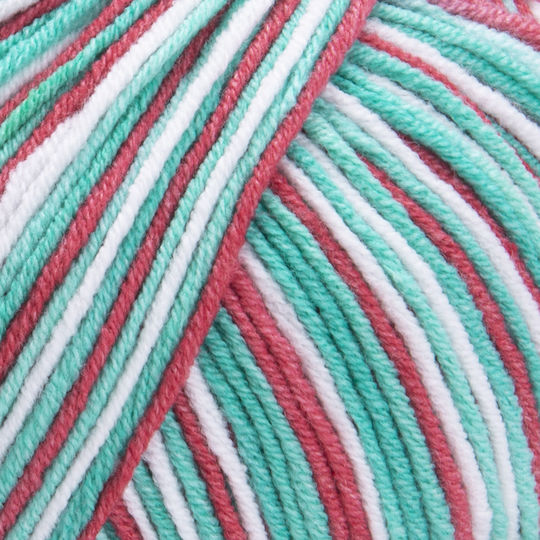 YarnArt Jeans Soft Colors Mixed Green Red White 160m 50gr