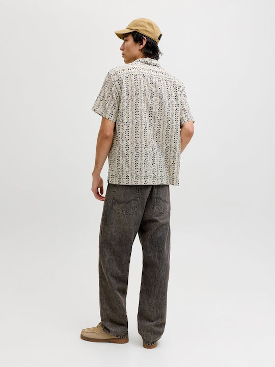 Short Sleeve Cotton Shirt Gray