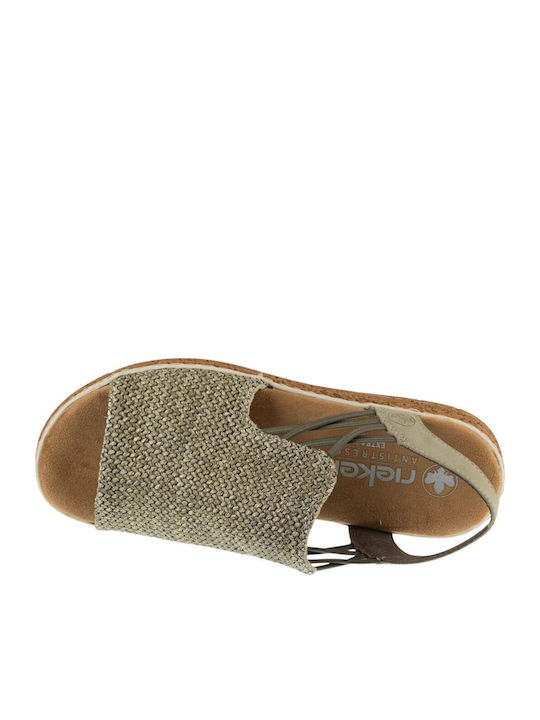 Leather Women's Anatomic Green Sandals