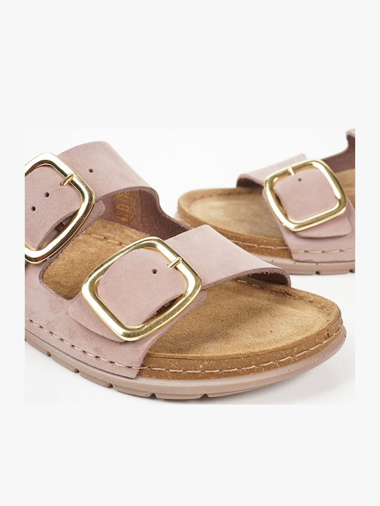 Sandale Casual Damă Din Piele Roz