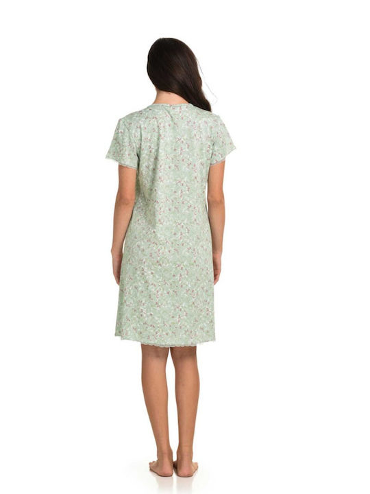 Primavera Summer Cotton Women's Nightgown Olive