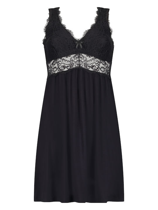 Hunkemöller Summer Women's Black Nightgown Nora