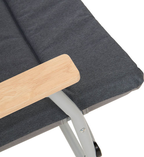 5Five Beach Chair with High Back Gray 63.5x62x91cm