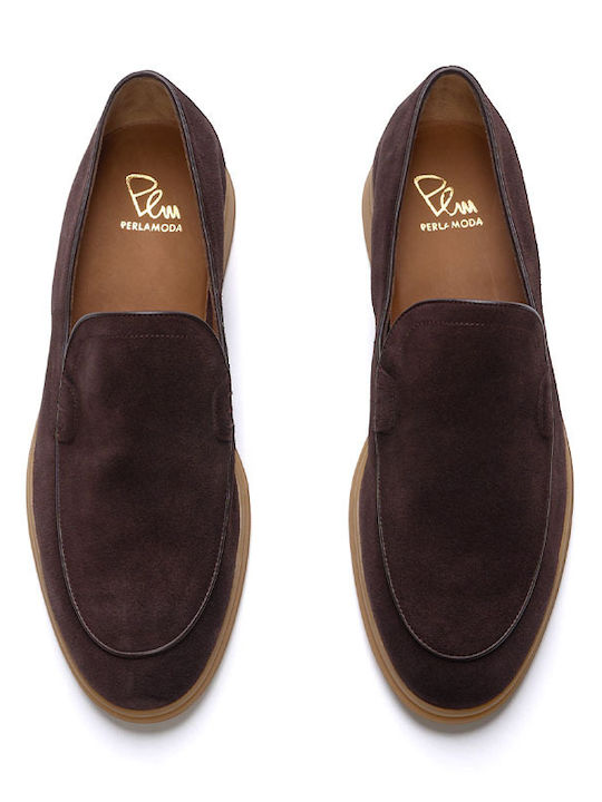 Suede Ανδρικά Loafers σε Καφέ Χρώμα
