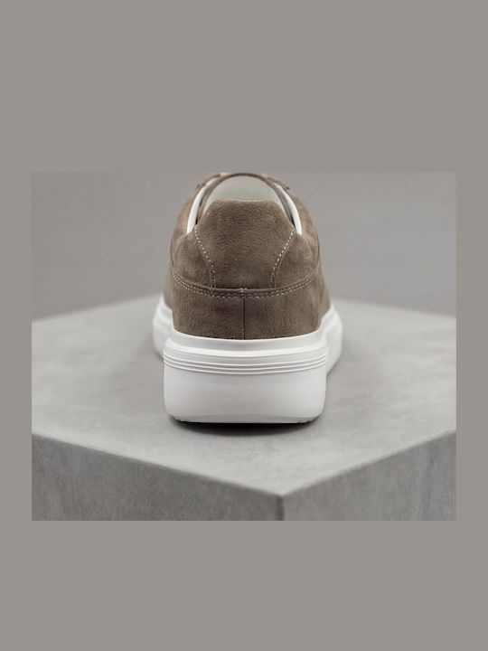 Suede Ανδρικά Μοκασίνια σε Καφέ Χρώμα