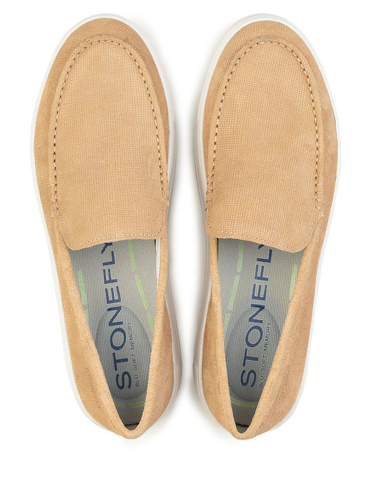 Suede Men's Moccasins In Tabac Brown Colour Regular Fit