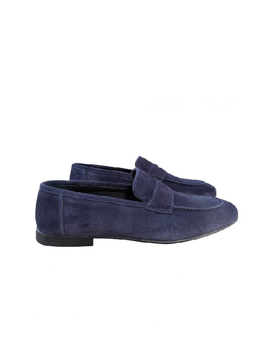 Wildleder Herren Mokassins in Blau Farbe