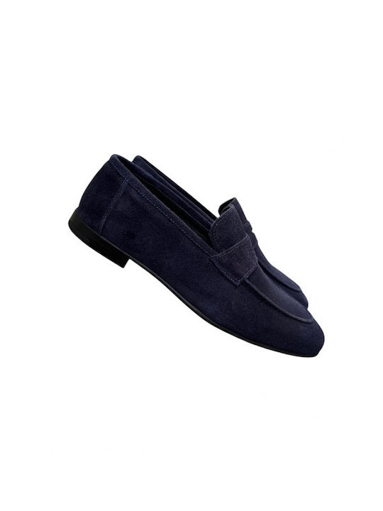 Wildleder Herren Mokassins in Blau Farbe
