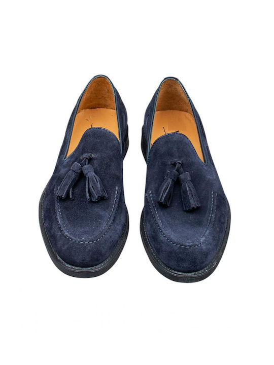 Wildleder Herren Mokassins in Blau Farbe