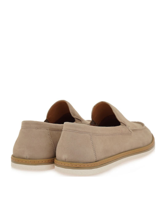 Suede Ανδρικά Loafers σε Μπεζ Χρώμα