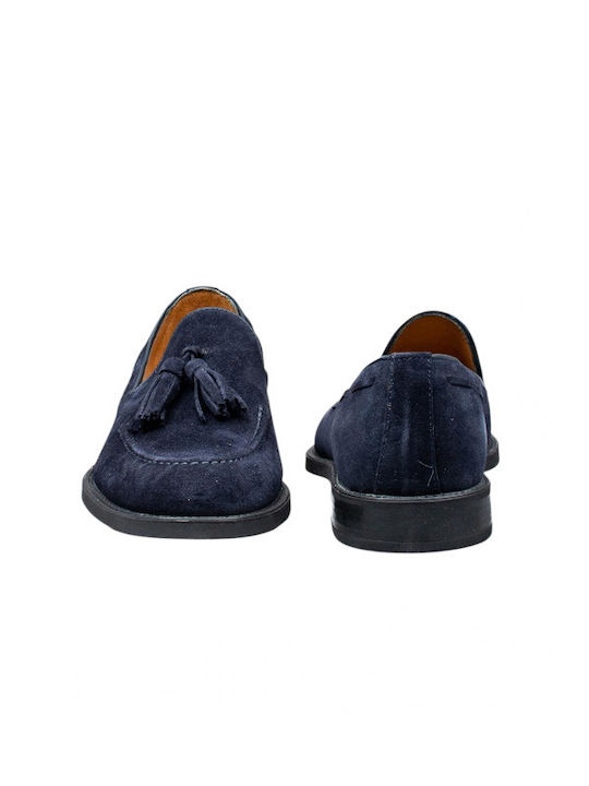 Wildleder Herren Mokassins in Blau Farbe