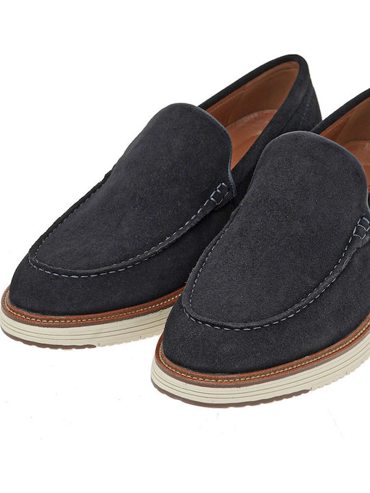 Suede Ανδρικά Loafers σε Μπλε Χρώμα