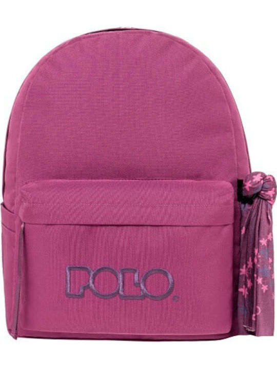 Polo Original Scarf Ученическа Раница Основно Лилава с Джоб за Бутилка 20л Polo Original Scarf Ученическа Раница Основно Лилава с Джоб за Бутилка 20л