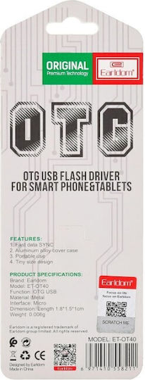 Earldom Convertor USB-C Masculin În Micro USB Feminin Gri 1 Bucată ET-OT40