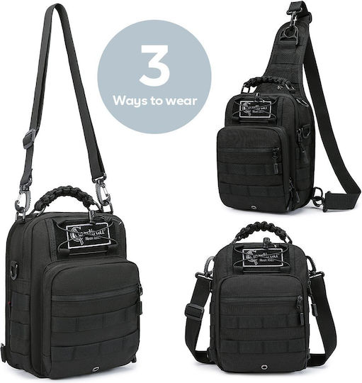 Cardinal Military Chest Bag from Polyester Black 7.6L