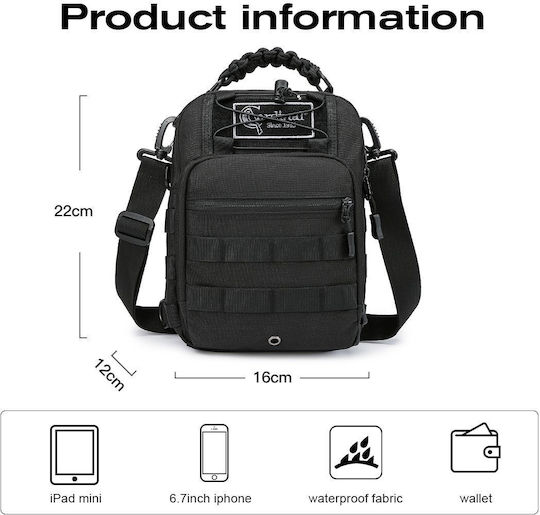 Cardinal Military Chest Bag from Polyester Black 7.6L