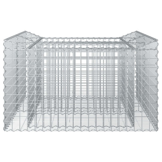 vidaXL Stahl-Gartenzaunbedarf aus Draht 100x100x60cm Silber