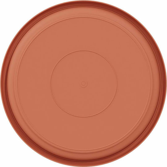 vidaXL Pot Plate Plastic Terracotta 27x27cm 24pcs