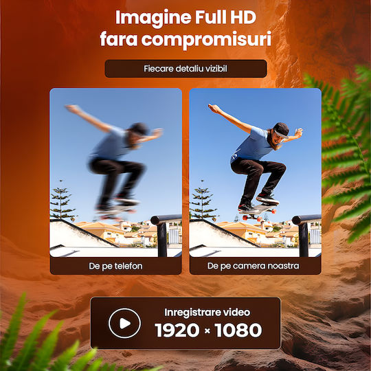 Cameră Ascunsă Action WiFi Breloc 1080p cu Slot pentru Card de Memorie