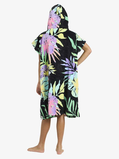 Roxy Kids' Rg Stay Magical Printed Poncho Towel Anthracite Aquarella Active Ergaa03220-xmgb