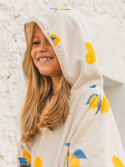 Poncho De Plajă Pentru Copii Fete Parebecca Ecru