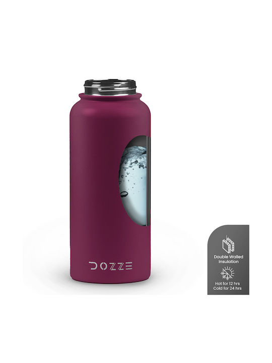 Dozze Αθλητικό Παγούρι Ανοξείδωτο 945ml Ροζ