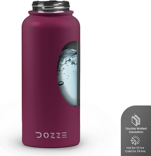 Dozze Sticlă Termos Din Oțel Inoxidabil Fără BPA Roz