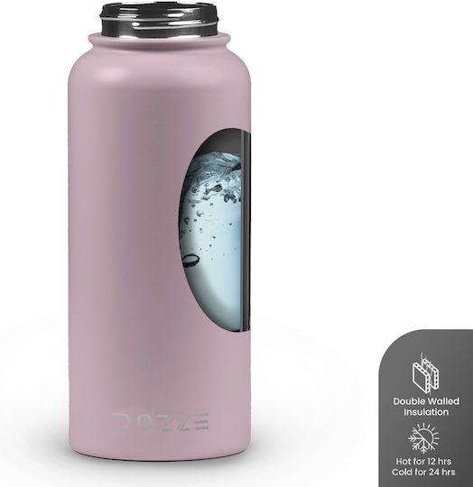 Dozze Μπουκάλι Θερμός Ανοξείδωτο BPA Free Ροζ