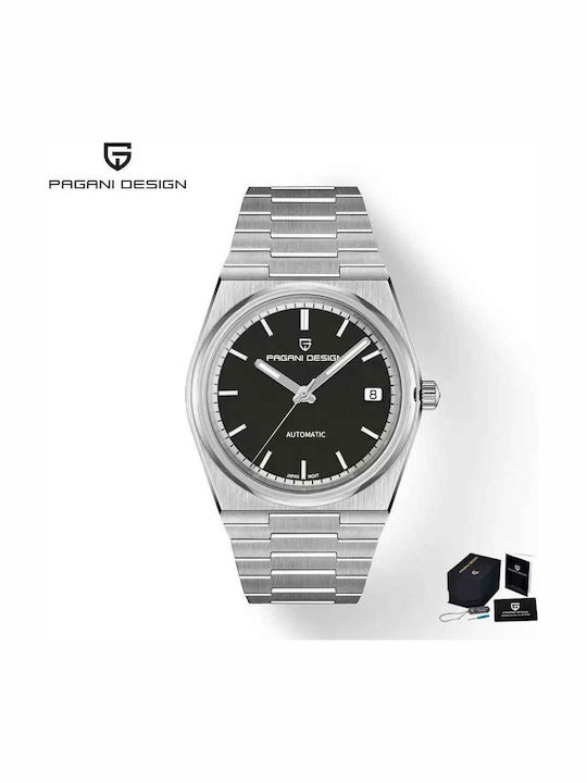 Pagani Design Ceas Barbatesc 40mm Automat cu Brățară din Metal Argintie