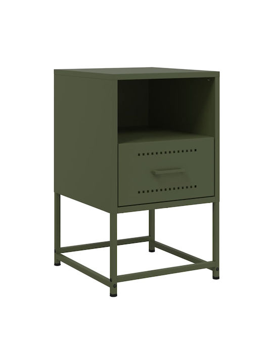 Metal Bedside Table Green 36x39x60.5cm
