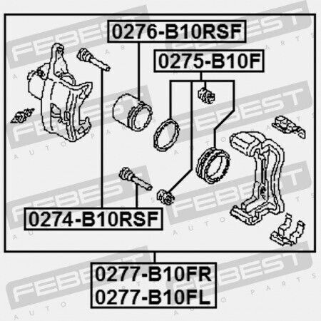 Nissan Sunny Almera B10rs 2006.03-2013.03 Gl Bremssättel Rechte Vorderseite