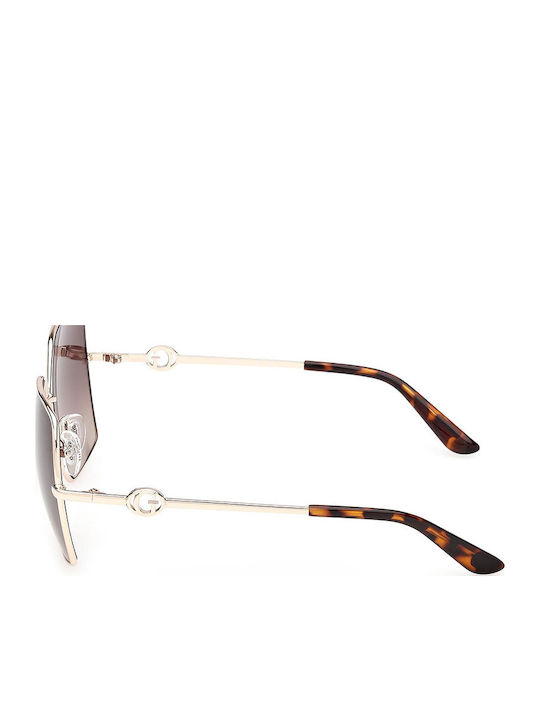 Guess Ochelari De Soare Pentru Femei Cu Ramă Metalică Aurie Și Lentile Aurii Degrade GU00285 32F
