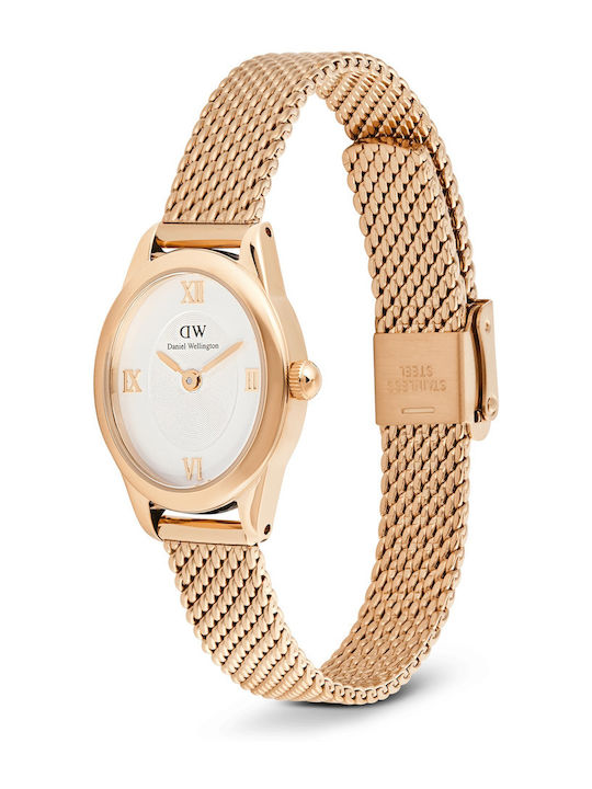 Daniel Wellington Ceas De Damă Cu Baterie Cu Brățară Metalică Roz Aur