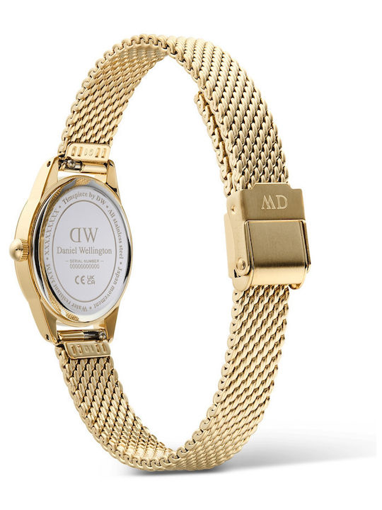 Daniel Wellington Γυναικείο Ρολόι Μπαταρίας με Χρυσό Μεταλλικό Μπρασελέ