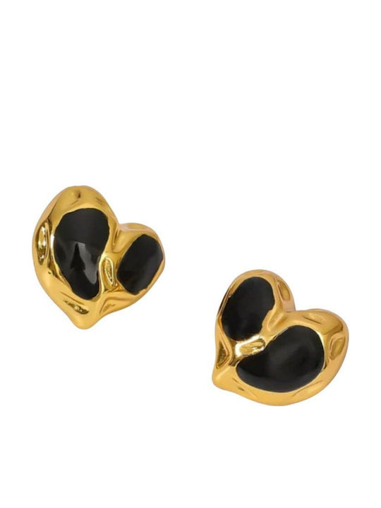 Awear Earrings Studs Steel Gold Plated