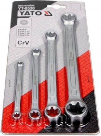 Yato Set de 4 Duble Chei poligonale Drepte