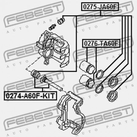 Kit Reparare Etrier Frână Față Nissan Armada Ta60 2003.08 Us D1120-zc60a
