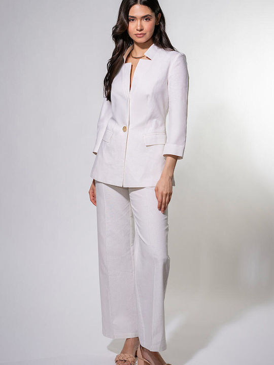 Hermosa Matilde Γυναικείο Σακάκι White