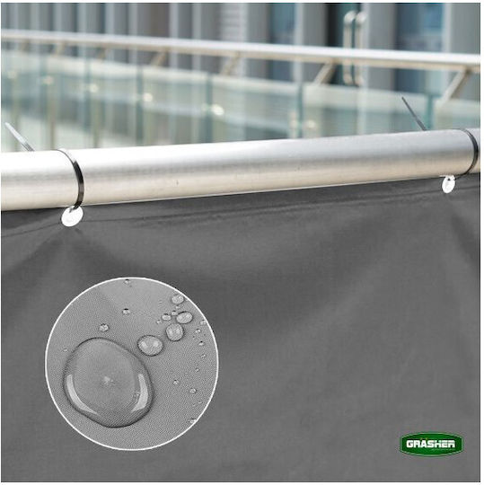 Grasher Gray Shade Divider With Hoops 0.75x5m 180gr/m²