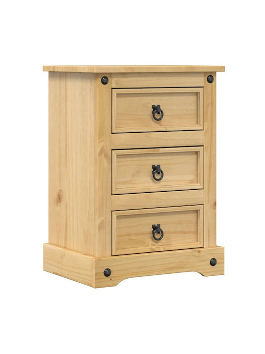 Nachttisch Metall Beige 45x35x64cm