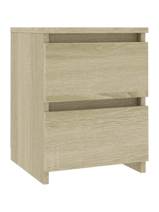 Wooden Sonoma Oak Bedside Table 30x30x40cm