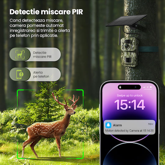 Cameră de Vânătoare cu Vedere pe Timp de Noapte și Detectarea Mișcării