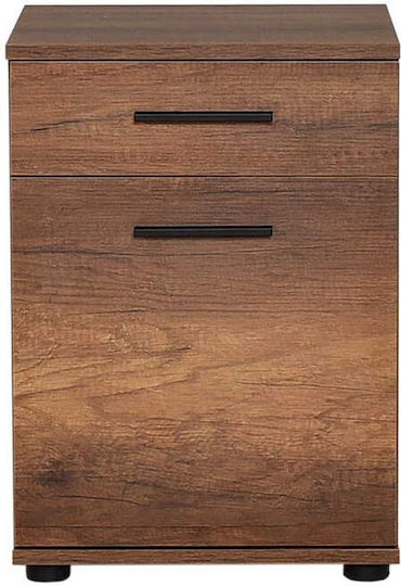 Bedside Table Trendline Wooden Brown 40x39x57cm