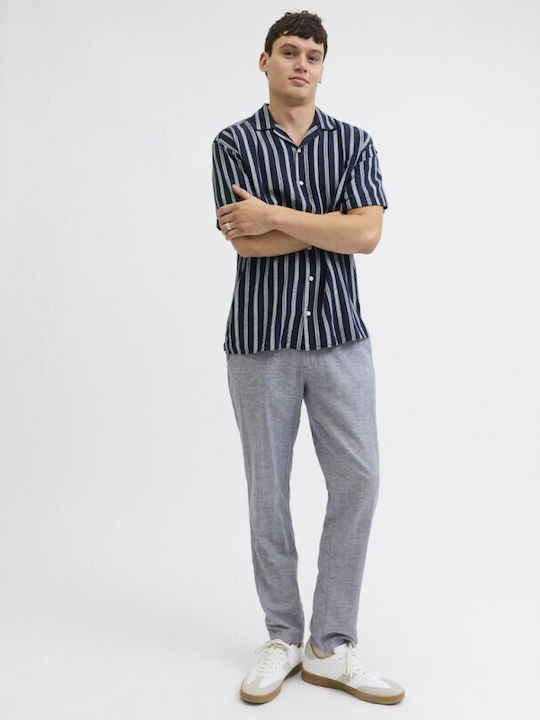 Chino Trousers In Tapered Leg Style Faded Denim