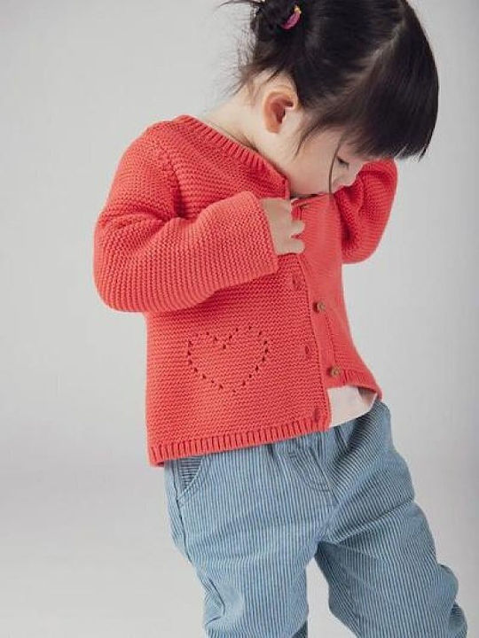 Kinderstrickjacke Gestrickt Rosa