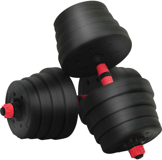 vidaXL Αλτήρες Σετ με Μπάρα Συνολικού Βάρους 30kg με Βάση
